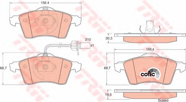 set placute frana,frana disc