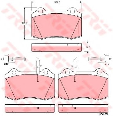 set placute frana,frana disc