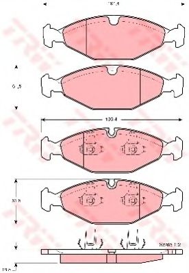 set placute frana,frana disc