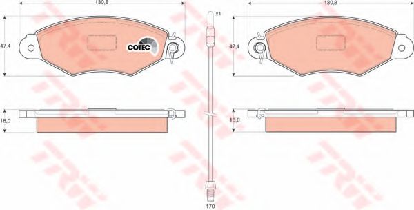 set placute frana,frana disc