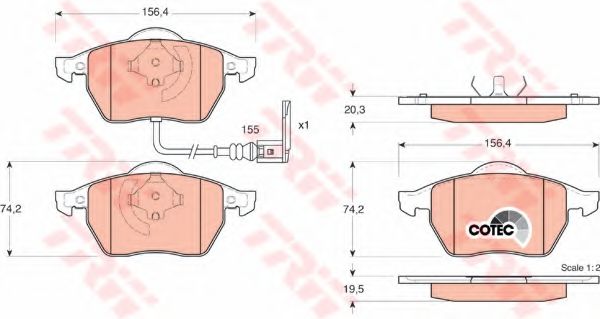 set placute frana,frana disc