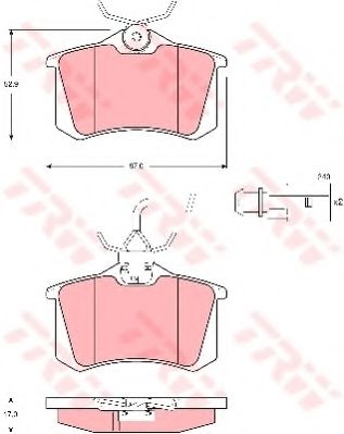 set placute frana,frana disc