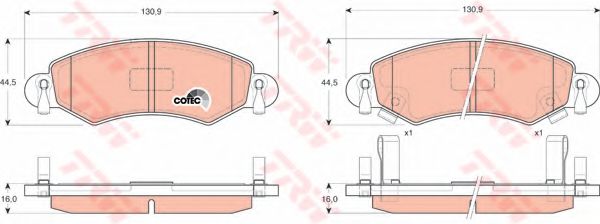 set placute frana,frana disc