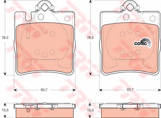 set placute frana,frana disc