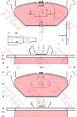 set placute frana,frana disc