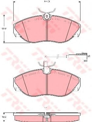 set placute frana,frana disc