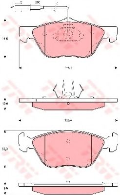 set placute frana,frana disc