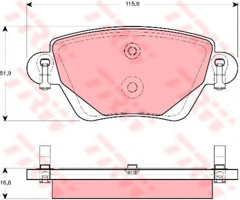 set placute frana,frana disc