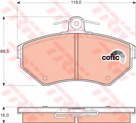 set placute frana,frana disc