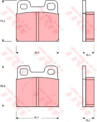 set placute frana,frana disc