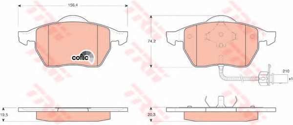 set placute frana,frana disc