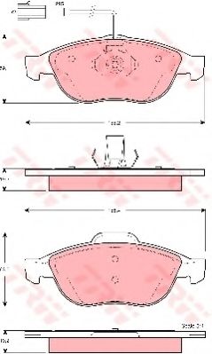 set placute frana,frana disc