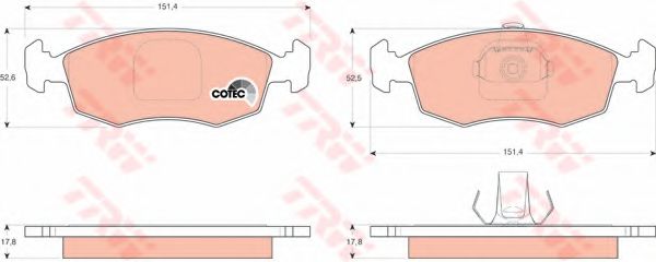 set placute frana,frana disc