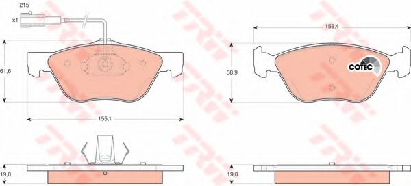 set placute frana,frana disc