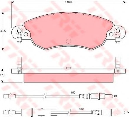 set placute frana,frana disc