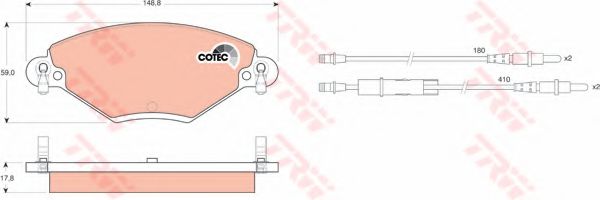 set placute frana,frana disc