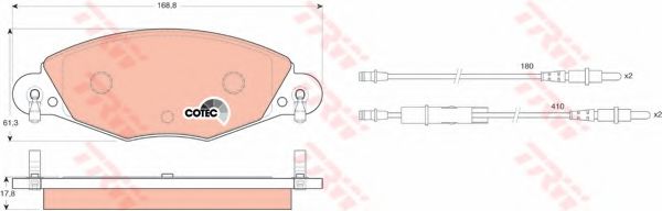 set placute frana,frana disc