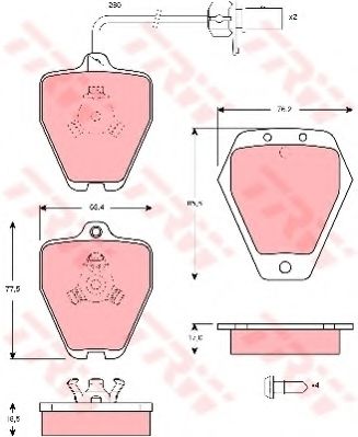 set placute frana,frana disc