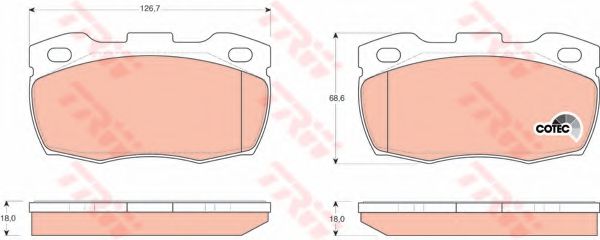 set placute frana,frana disc