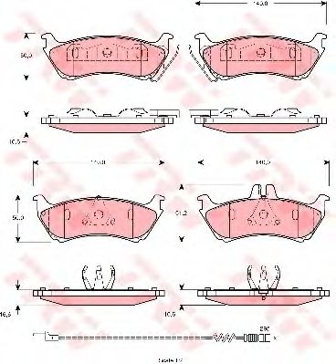 set placute frana,frana disc