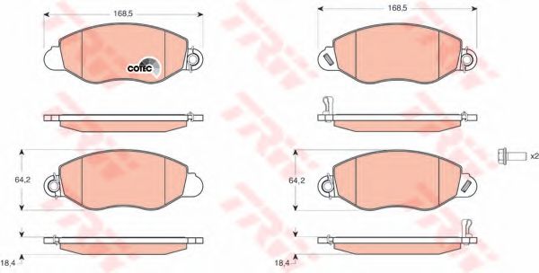 set placute frana,frana disc