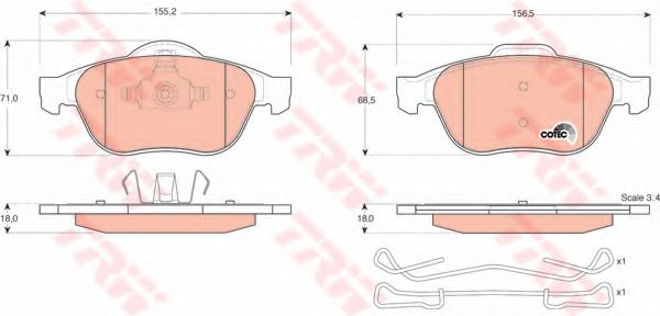 set placute frana,frana disc