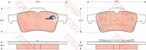 set placute frana,frana disc