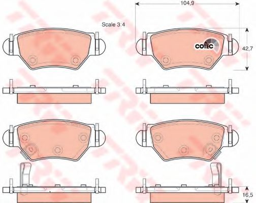 set placute frana,frana disc