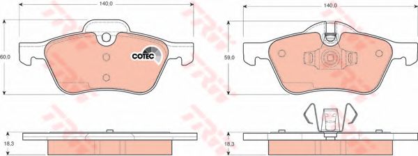 set placute frana,frana disc