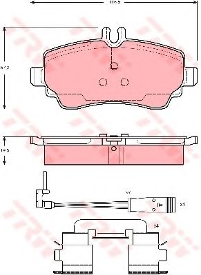 set placute frana,frana disc