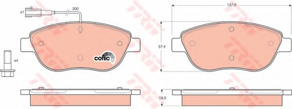 set placute frana,frana disc