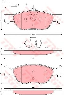 set placute frana,frana disc