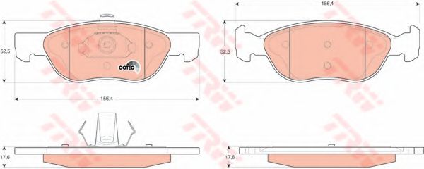 set placute frana,frana disc