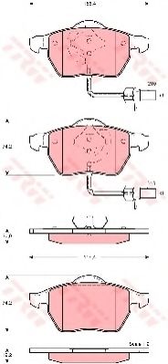 set placute frana,frana disc