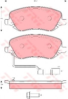 set placute frana,frana disc