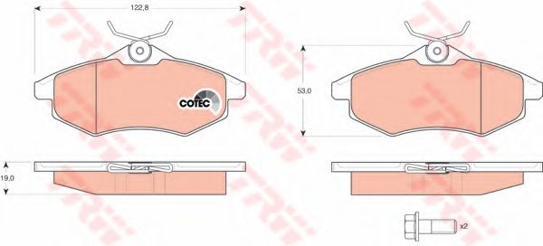 set placute frana,frana disc