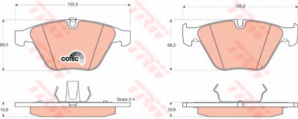 set placute frana,frana disc