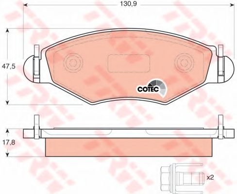 set placute frana,frana disc