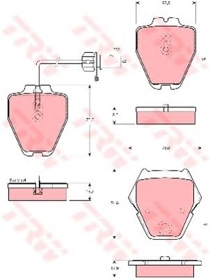 set placute frana,frana disc