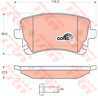 set placute frana,frana disc