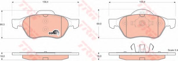 set placute frana,frana disc