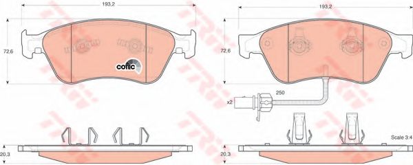 set placute frana,frana disc