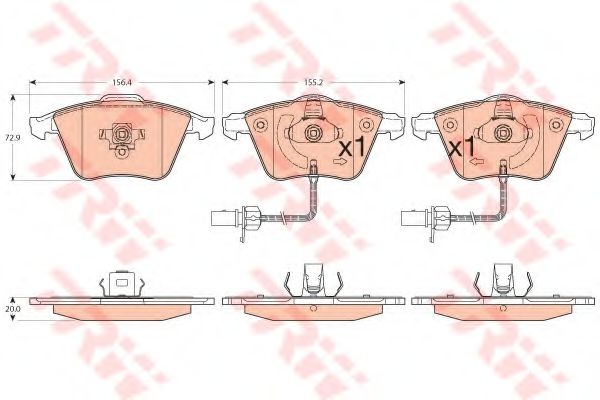 set placute frana,frana disc