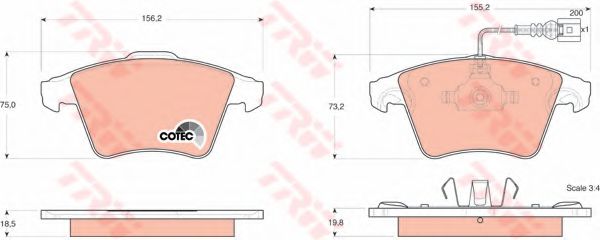 set placute frana,frana disc