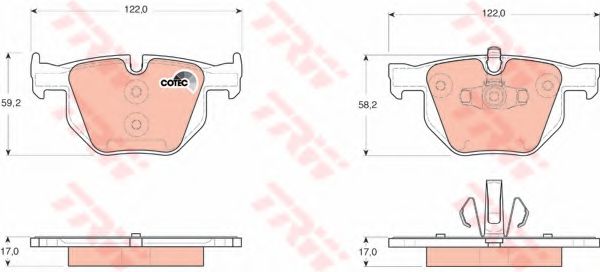 set placute frana,frana disc