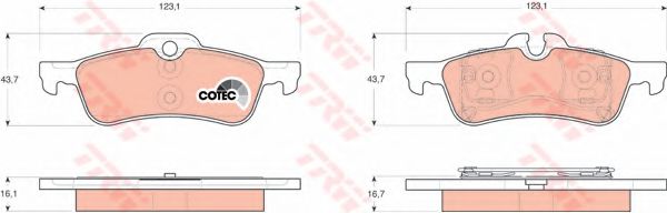 set placute frana,frana disc