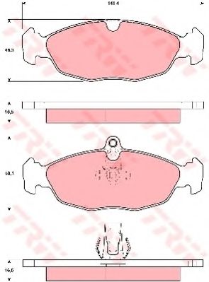 set placute frana,frana disc