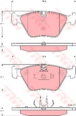 set placute frana,frana disc