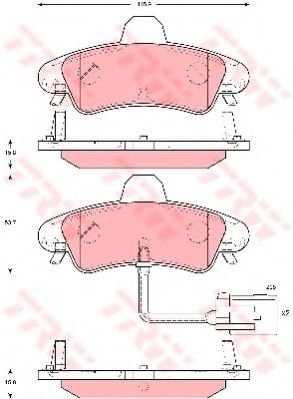 set placute frana,frana disc