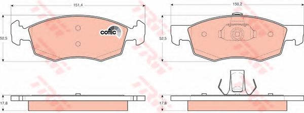 set placute frana,frana disc